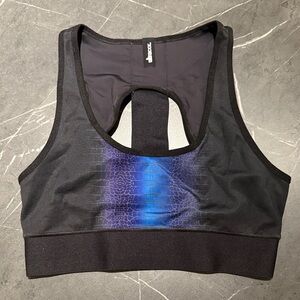 Ultracor Black and Electric Blue Sports Bra